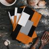 Rocking Giraffee Microfiber Kitchen Towels 1 Pack, Abstract Art Orange Black Gray Splice Absorbent Dish Towel Quick Drying Hand Towels Set Dishcloths for Kitchen Bathroom Hotel, 16x24 inch view 2