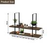 Ceiling Shelf Floating Shelves, 2 Layer Hanging Storage Rack Ceiling Plant Stand Flower Pot Rack, for Bar Flower Shop Balcony - 80cm/100cm/120cm/140cm (Size : 120x30x80cm) view 2