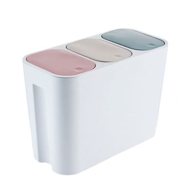 GLigeT Garbage Can Creative Household Kitchen Three-Category Trash Can Bathroom Multi-Cover Multi-Shell Cover Trash Can Indoor Trash Can Trash Bin