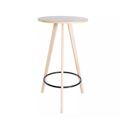 LINKIO Bar Height Table Simple Small Bar Table Nordic Simple High Round Table Solid Wood Exhibition Bar Table Round High Table Small Bar Table