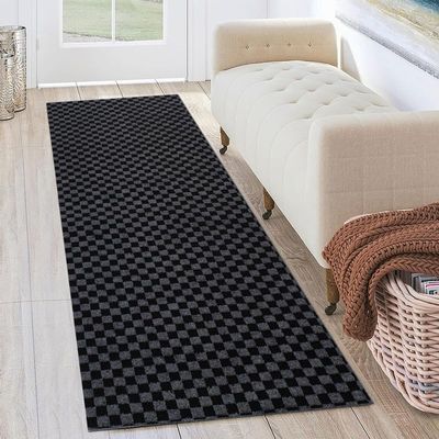 Petgrow Hallway Runner Rug 3FTX30FT,Super Skid Resistant TPR Backing Area Rug Runner, Indoor Outdoor Carpet Door Mat for Floor Entryway Kitchen Laundry Balcony Garage Corridor Stair,Grey