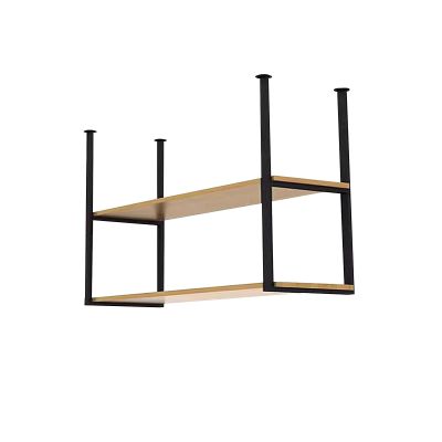Hanging Pot Rack - Wall Mounted Pot Pan Shelf for Kitchen Storage & Organization 2-Tier Wine Glass Bottle Holder Wall Mount Shelving Ceiling Display Storage Shelves for Bar ( Size : 80x30x80cm )