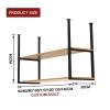 Hanging Pot Rack - Wall Mounted Pot Pan Shelf for Kitchen Storage & Organization 2-Tier Wine Glass Bottle Holder Wall Mount Shelving Ceiling Display Storage Shelves for Bar ( Size : 80x30x80cm ) view 3