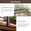 Ceiling Shelf Floating Shelves, 2 Layer Hanging Storage Rack Ceiling Plant Stand Flower Pot Rack, for Bar Flower Shop Balcony - 80cm/100cm/120cm/140cm (Size : 130x30x80cm) view 4