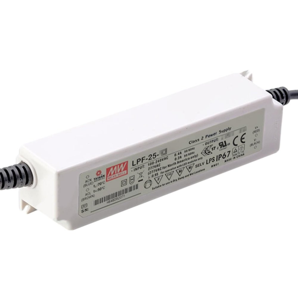 Mean Well LPF 25W 48V 0.53A LED Driver LPF-25D-48 AC-DC Constant Current Voltage