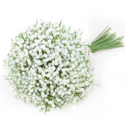 DEEMEI 12 PCS Babys Breath Artificial Flowers Fake Babys Breath Flowers Artificial Bulk White Gypsophila Bouquets Real Touch Faux Flowers for Wedding Floral Arrangement Party Home Decoration