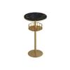 LINKIO Bar Height Table Round High Table with Storage Rack Marble Round Table Clear Bar Balcony Billiard Room Leisure Bar Table Commercial Bar Table Small Bar Table (Color : C, Size : Small) view 1