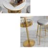 LINKIO Bar Height Table Round High Table with Storage Rack Marble Round Table Clear Bar Balcony Billiard Room Leisure Bar Table Commercial Bar Table Small Bar Table (Color : C, Size : Small) view 3