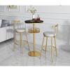LINKIO Bar Height Table Round High Table with Storage Rack Marble Round Table Clear Bar Balcony Billiard Room Leisure Bar Table Commercial Bar Table Small Bar Table (Color : C, Size : Small) view 4