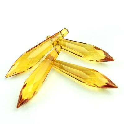 Chandelier Crystal Prisms Pendants 63mm 10pcs Mixcolor Crystal Multifaceted Icicle U-Drop Prism Pendants for Lamp Decor Chandelier Crystal Prisms Pendants (Color : Amber, Size : 63mm 10pcs)