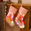 Bottone Christmas Stockings with LED Light Xmas Stockings Decoration 19" 3D Plush Swedish Gnome Stocking for Fireplace Christmas Tree Home Decor view 3