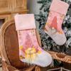Bottone Christmas Stockings with LED Light Xmas Stockings Decoration 19" 3D Plush Swedish Gnome Stocking for Fireplace Christmas Tree Home Decor view 4