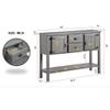 48'' Sideboard Buffet with Storage, Entryway Table with Storage, with 2 Drawers 2 Cabinets and Lower Shelf, Wooden Coffee Bar Cabinet Buffet for Kitchen Dining Room (Antique Gray) view 2