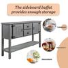 48'' Sideboard Buffet with Storage, Entryway Table with Storage, with 2 Drawers 2 Cabinets and Lower Shelf, Wooden Coffee Bar Cabinet Buffet for Kitchen Dining Room (Antique Gray) view 3