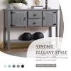 48'' Sideboard Buffet with Storage, Entryway Table with Storage, with 2 Drawers 2 Cabinets and Lower Shelf, Wooden Coffee Bar Cabinet Buffet for Kitchen Dining Room (Antique Gray) view 4