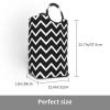 Large Laundry Hamper, Black and White Chevron Print Laundry Basket Collapsible & Waterproof Storage Basket for College Dorm, Family Essentials view 3