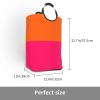Large Laundry Hamper, Orange and Bright Pink Laundry Basket Collapsible & Waterproof Storage Basket for College Dorm, Family Essentials view 3