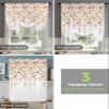 Yukro Tie Up Curtains Window Shades, Flower Orange Blue Cherry Blossoms White Background Rod Pocket Tie Up Window Shade, Adjustable Balloon Curtain Shade for Blinds Kitchen Bathroom, 1 Panel, 46"x63" view 4