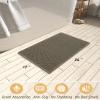 AMOAMI Upgraded Waffle Bath Mat, Super Absorbent Non Slip Bath Mats for Bathroom Floor, Machine Washable Bathroom Rugs with Tassels, Rubber Backed Bathroom Mats, Ultra Soft, 17" x 24", Dark Green view 2
