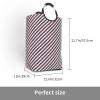 Large Laundry Hamper, Airmail Stripes Laundry Basket Collapsible & Waterproof Storage Basket for College Dorm, Family Essentials view 3