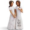 BORLESTA Friendship Gifts for Best Friends Women - You're The Sister I Got to Choose - Best Friend Birthday Gift for Women - Sister Gift from Sister and Bestie Gift - Darker Skin Statues view 1