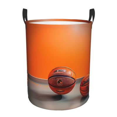 Laundry Basket, Laundry Hamper, Hampers For Laundry, Clothes Baskets Collapsible With Handles,Basketball Orange