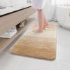 Arotive Microfiber Bathroom Rugs, Shaggy Soft and Absorbent Bath Rug, Non-Slip, Thick Plush Machine Washable Dry Bath Mats for Bathroom, Tub and Shower, 44x24, Beige, Rectangular view 1