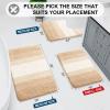 Arotive Microfiber Bathroom Rugs, Shaggy Soft and Absorbent Bath Rug, Non-Slip, Thick Plush Machine Washable Dry Bath Mats for Bathroom, Tub and Shower, 44x24, Beige, Rectangular view 2