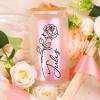 Personalized Name Birth Flower Glass Cup, 16oz Can Shaped Cups with Lid And Straw, Drinking Beer Glass Iced Coffee Cute Tumbler Cup Christmas, Birthday Valentines Day for Women (Special Person) view 2