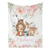 Customize Blanket with Name Custom Blanket for Adults Kids Adults Personalized Baby Blanket Elephant Personalized Baby Gifts Cozy Fluffy Flannel Blanket - 60x80 Inch view 1
