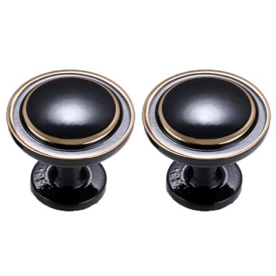 UNbit Bar Pulls,Knobs,Bow Pull Handle2pcs Black Zinc Alloy Pull Handles Wardrobe Cupboard Furniture Fittings Door Drawer Cabinets Knobs Home Decor with Screws Handle (Color : OneColor, Size : Singl