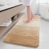 Arotive Microfiber Bathroom Rugs, Shaggy Soft and Absorbent Bath Rug, Non-Slip, Thick Plush Machine Washable Dry Bath Mats for Bathroom, Tub and Shower, 70x24, Beige, Rectangular view 1