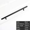 UNbit Bar Pulls,Knobs,Bow Pull HandleSet of 10 Furniture Stainless Steel Modern Aluminium Alloy Diameter 12 mm Black Gold Door Handles Kitchen Cupboards Handle (Color : Black, Size : 224mm) view 2