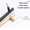 UNbit Bar Pulls,Knobs,Bow Pull HandleSet of 10 Furniture Stainless Steel Modern Aluminium Alloy Diameter 12 mm Black Gold Door Handles Kitchen Cupboards Handle (Color : Black, Size : 224mm) view 4