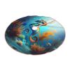 Exquisite Christmas Tree Skirt  Festive Holiday Decor for Xmas Tree  Durable and Decorative Mat Seabed Coral Seahorse view 2