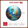 Exquisite Christmas Tree Skirt  Festive Holiday Decor for Xmas Tree  Durable and Decorative Mat Seabed Coral Seahorse view 4