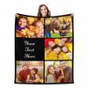 Custom Blanket with Photos Personalized Text Blankets for Adult Customized for Family Friends Soft Fleece Throw Blanket Birthday Anniversary New Year 5 Photos view 1