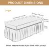 ZRCYXDW Stretch Seersucker Dining Bench Cover-Orange-Large view 3
