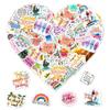 Pack 50 Pcs Motivational Stickers for Water Bottles Waterproof Laptop Luggage Helmet Computer Work Teens Adults Girls Boys Women Aesthetic Funny Sticker Packs Small Vinyl Decals view 1