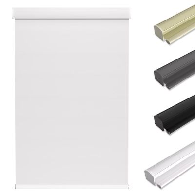 MYshade Blackout Roller Shades, Roller Blinds for Indoor Windows, Cordless Shades Color-Matched, Pull Down Shades for Home, Office, Bathroom, Bedroom, Easy to Install, 32" W x 84" H, White