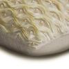 The HomeCentric Decorative Lumbar Pillow Cover Ivory 12"x18" (30x45 cm) Linen Pearl, Ribbon, Hand Embroidery Oblong Pillow Cover, Abstract Modern Style - Ivory Ripple view 2