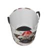 Cute Happy Birthday Pug Puppy print Laundry Basket Waterproof Laundry Hamper with Handle Collapsible Organizer Basket Circular portable Storage Bin for Kitchen Living Room Bathroom Closet Car view 2