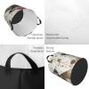 Cute Happy Birthday Pug Puppy print Laundry Basket Waterproof Laundry Hamper with Handle Collapsible Organizer Basket Circular portable Storage Bin for Kitchen Living Room Bathroom Closet Car view 4
