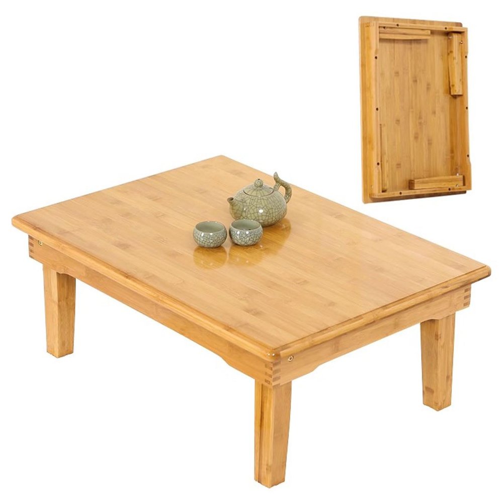 Foldable Bamboo Table,Japanese-Style Household Square Bamboo Table,Low Bamboo Table,Computer Table,Tea Table,Coffee Table,Low Dining Table (80 * 80 * 47cm)