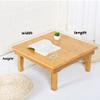 Foldable Bamboo Table,Japanese-Style Household Square Bamboo Table,Low Bamboo Table,Computer Table,Tea Table,Coffee Table,Low Dining Table (80 * 80 * 47cm) view 2