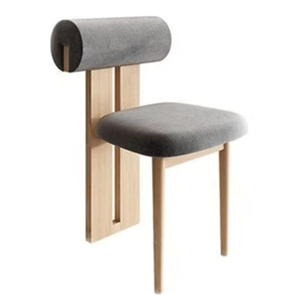 FawZia Vanity Stool Chair Modern Stool for Vanity Desk Made of Solid Wood, Vanity Chairs for Makeup Dressing Room 47 * 59 * 79cm 13 Colors (Color : Natural+Dark Gray)