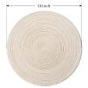 FunWheat Round Braided Placemats Set of 4 Place mats for Dining Tables Woven Heat Resistant Table Mats 15 inch (E Beige, 4pcs) view 2