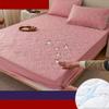 1pcs Embossed Quilted King Mattress Fitted Sheet Bed Cover King Size Sheet Breathable Soft Mattress Cover,hot Pink,160x200x30cm 1pc view 1