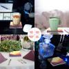 Coasters Set of 8 Ceramic Stone Coasters Drink Coasters - Beautiful Sunset Scenery Yellow Absorbent Non Slip Decorative Coasters for Dining Table Bar Kitchen Table view 3