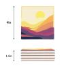 Coasters Set of 8 Ceramic Stone Coasters Drink Coasters - Beautiful Sunset Scenery Yellow Absorbent Non Slip Decorative Coasters for Dining Table Bar Kitchen Table view 4